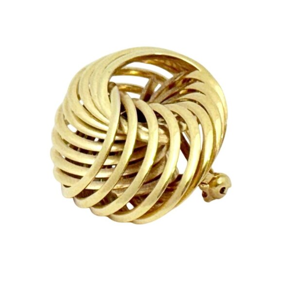 MCM Vintage Napier Gold Tone Spiral Knot Brooch/Pin Gold Tone - Picture 4 of 6